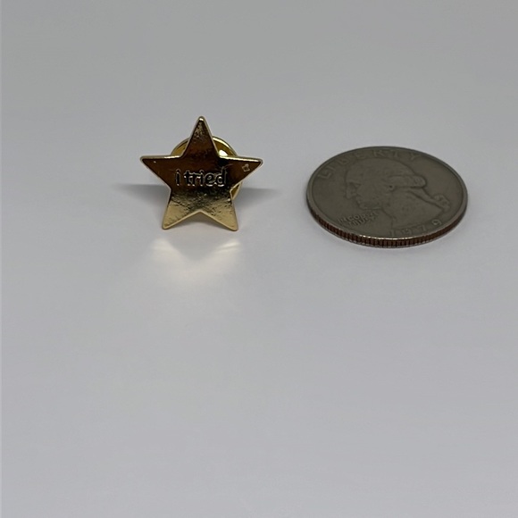 I tried. funny‎ brooch lapel pin backpack pin hat pin - Picture 2 of 3